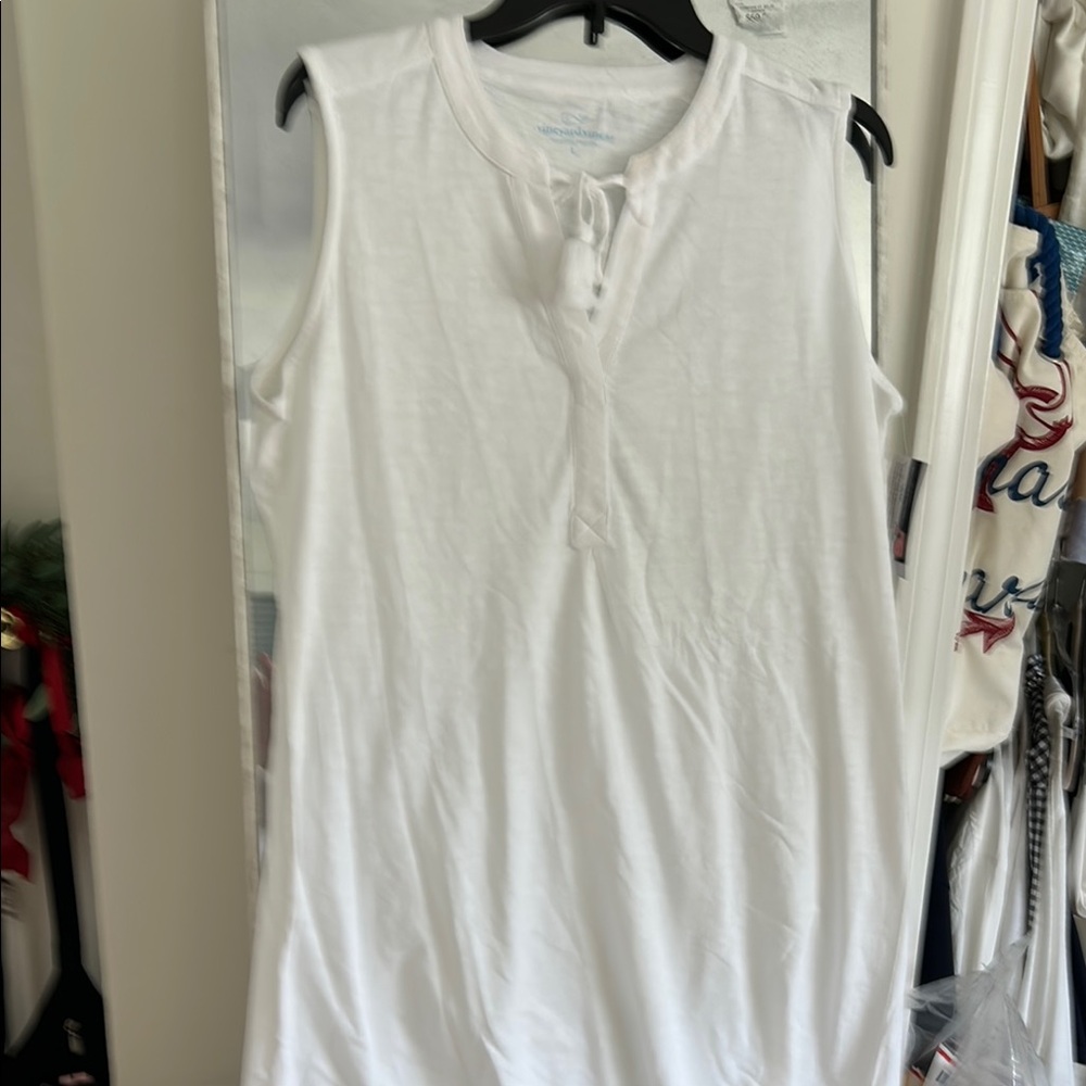 Vineyard Vines White Relaxed Polo Coverup